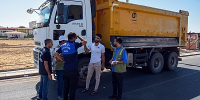 Diyarbakır'da hafriyat kamyonları ve damperli araçlara yönelik denetim
