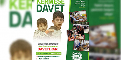 Diyarbakır'da ihtiyaç sahibi aileler yararına kermese davet!