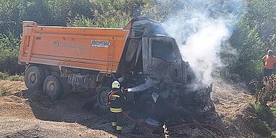 Diyarbakır'da kamyon kaza yaptı: Şoför yanarak hayatını kaybetti