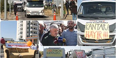 Diyarbakır'da Kamyonet şoförlerinden 'Kantar Fişi' protestosu: Geçim kaynağımız elimizden alınıyor