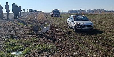 Diyarbakır'da kontrolden çıkan otomobil takla attı, 1 yaralı