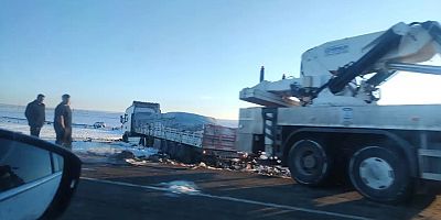 Diyarbakır'da kontrolden çıkan tır yoldan çıktı