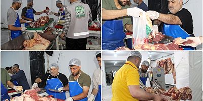 Diyarbakır'da kurban etleri dağıtıma hazır