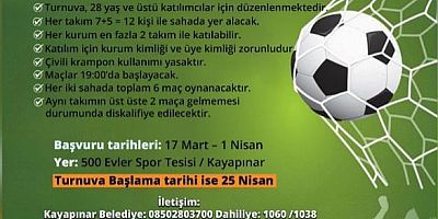 Diyarbakır’da Kurumlar Arası Futbol Turnuvası’nın ikincisi 25 Nisan’da  başlayacak