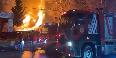 Diyarbakır'da parkta kafe yangını