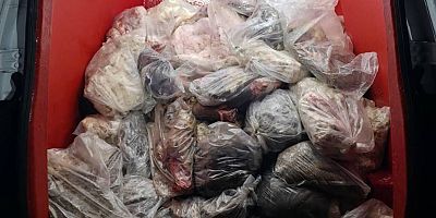 Diyarbakır'da sağlığa elverişsiz 820 kilogram sakatat ele geçirildi