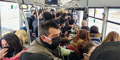Diyarbakır’da toplu taşıma araçlarındaki yoğunluk tepki çekiyor
