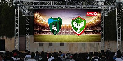 Diyarbakır’daki belediye Amedspor maçı için dev ekran kurdu