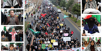 Diyarbakır'daki büyük Filistin yürüyüşüne katılanlar duygularını paylaştı