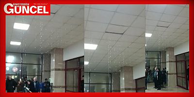 Diyarbakır Gazi Yaşargil Eğitim Araştırma Hastanesi tavanlarında yağmur akıyor ..