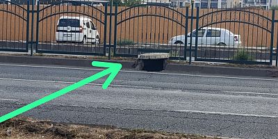 DİYARBAKIR Urfa Yolu’ndaki Hasarlı Rögar Kapağı Tehlike Saçıyor