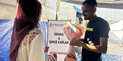 Diyarbakırlı yeni evli çiftin bağışladığı takılar Gazzeli çiftin mutluluğuna vesile oldu