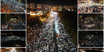 Diyarbakırlılar Aksa Tufanı yıldönümünde Gazze direnişini selamladı