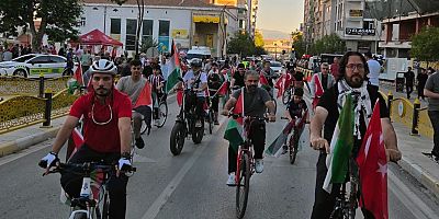 Elazığlılar Gazze için pedal çevirdi