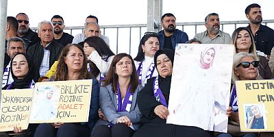 Eşbaşkan Bucak, Rojin Kabaiş için adalet talep edilen maçı tribünden izledi