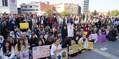 Eşbaşkan Bucak, Rojin Kabaiş için düzenlenen oturma eylemine katıldı