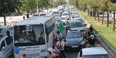 Filistin Konvoyu Diyarbakır'da şehir turu attı