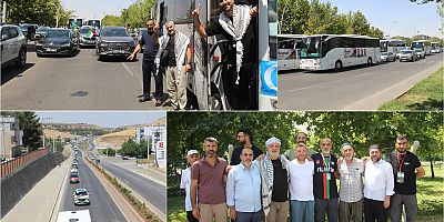 Filistin Konvoyu Diyarbakır’dan Mardin’e uğurlandı