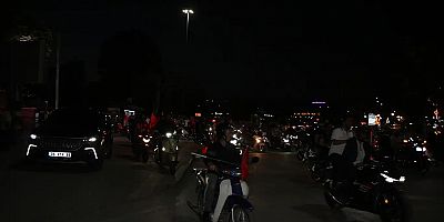 Gaziantep'te motosiklet sürücülerinden Gazze protestosu