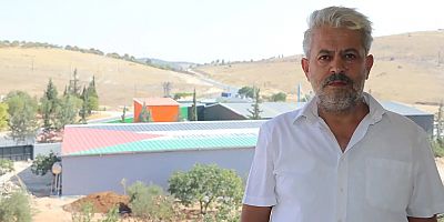 Gaziantepli iş insanı iş yerinin çatısına Filistin bayrağı yaptırdı