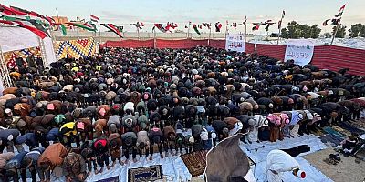 Gazze'de enkaz ve çadırların arasında bayram tekbirleri yankılandı