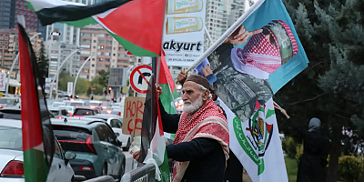 Gazze nöbeti 51. gününde ABD Büyükelçiliği önünde sürüyor