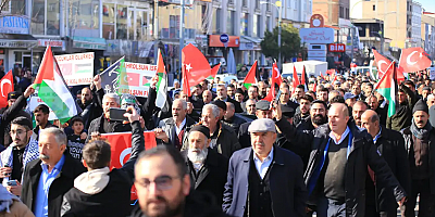 Güroymak'ta siyonist işgal rejimine lanet yürüyüşü yapıldı