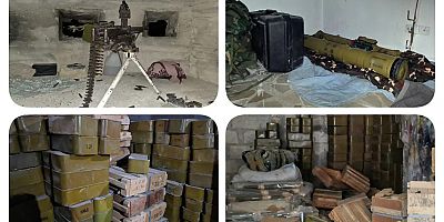 Halep'te PKK/SDG'nin yerleşim alanlarında gizlenen silah depoları ele geçirildi