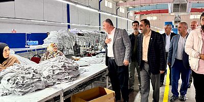 HÜDA PAR’dan Çınar’da tekstil fabrikasına ziyaret: “İstihdam artmalı, teşvikler güçlenmeli!”