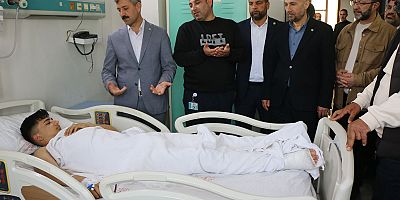 HÜDA PAR heyeti saldırıda yaralananları ziyaret etti