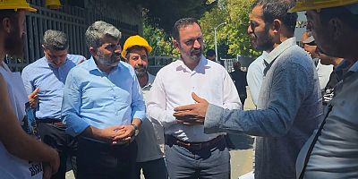 HÜDA PAR Milletvekili Dinç, hakları için eylem yapan madencileri ziyaret etti