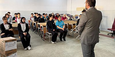 İl Müftüsü Celal Büyük’ten Necip Fazıl Kısakürek Anadolu Lisesine İyilik Haftası Ziyareti