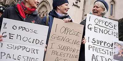 İngiltere'de siyonist rejime silah desteğine karşı protestolar