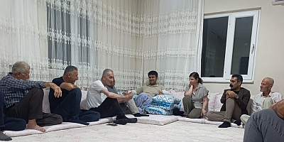 İnşaat Alanı Yakınında Yaralanan Ramazan Aktaş'a Geçmiş Olsun Ziyaretleri