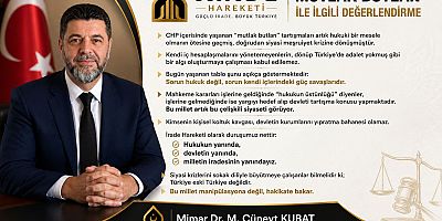 İRADE HAREKETİ GENEL BAŞKANI KUBAT’TAN CHP’DEKİ “MUTLAK BUTLAN” TARTIŞMALARINA SERT TEPKİ