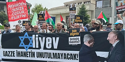 İşgalcilere destek veren Azerbaycan yönetimi İstanbul'da protesto edildi