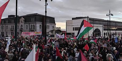 İspanya genelinde Filistin'le dayanışma gösterileri düzenlendi