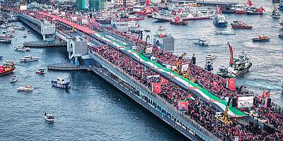 İstanbul'dan Gazze'ye vicdan yürüyüşü: 520 bin kişi Filistin için tek ses oldu
