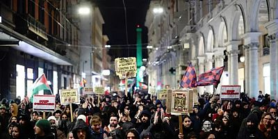 İtalya’da Filistin destekçilerinden “Maccabi Tel Aviv” protestosu