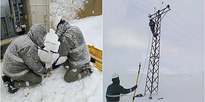 Kar yağışı nedeniyle 6 ilde elektrik arıza çalışmaları sürüyor