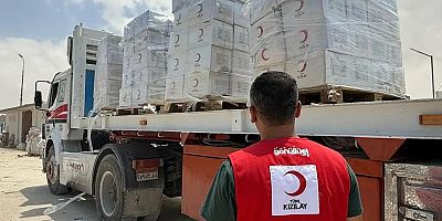 Kızılay'dan Gazze'ye 5 yardım tırı ulaştı