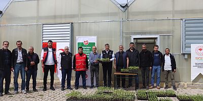KIZILAY SUR ŞUBESİ’NDEN ÇİFTÇİLERE 8 BİN 500 FİDELİK DESTEK