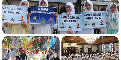 Kocaeli'de yüzlerce çocuk namaz için yürüdü: 