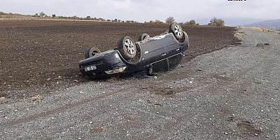 Kontrolden çıkan otomobil takla attı: 2 yaralı