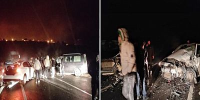 Mardin'de 2 araç kafa kafaya çarpıştı: 8 yaralı