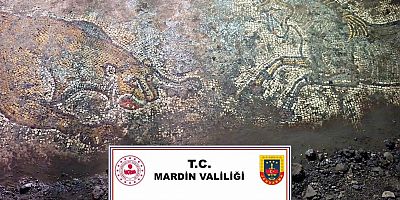 Mardin’de bin 500 yıllık mozaik ele geçirildi