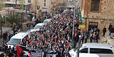 Mardin'de Filistin için yürüyüş yapıldı
