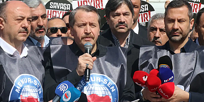 Memur-Sen’den ABD Büyükelçiliği önünde 'Savaşa Hayır' eylemi