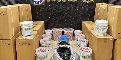 Mersin’de 3 operasyonda 1 ton 716 kilogram pregabalin ele geçirildi