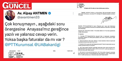 Mersin Milletvekili Alpay Diyarbakır PTT’sini Adil karaismailoğlu’na  sordu.